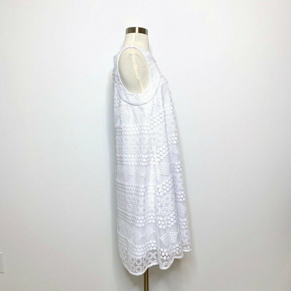 Donna Morgan Dress Women Size 4 Tent Sleeveless Lace Overlay NWT Wedding - Picture 4 of 5